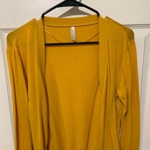 Mustard color Button Down Cardigan